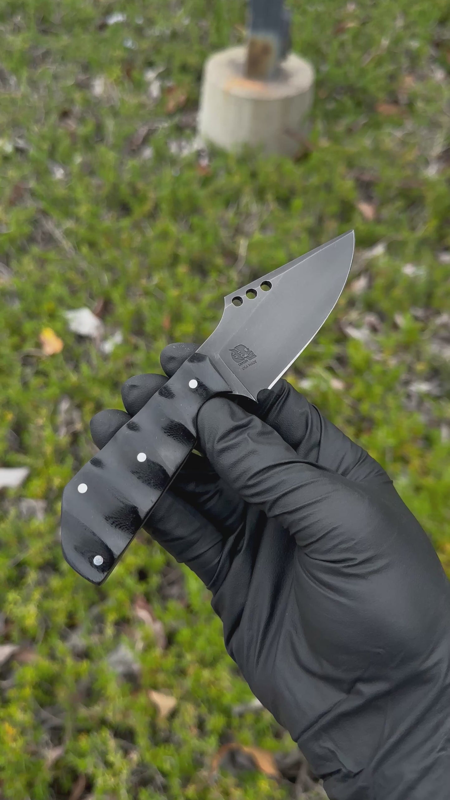 The Duke - Tungsten Finish / Black G-10 Handle / Assault Grip